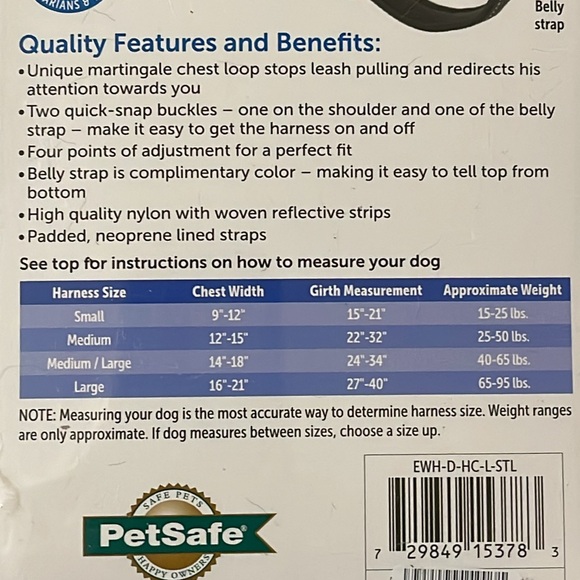 PetSafe Deluxe Easy Walk No-Pull Harness Lg Steel/Black *BENEFITS ANIMAL RESCUE* - Picture 3 of 5